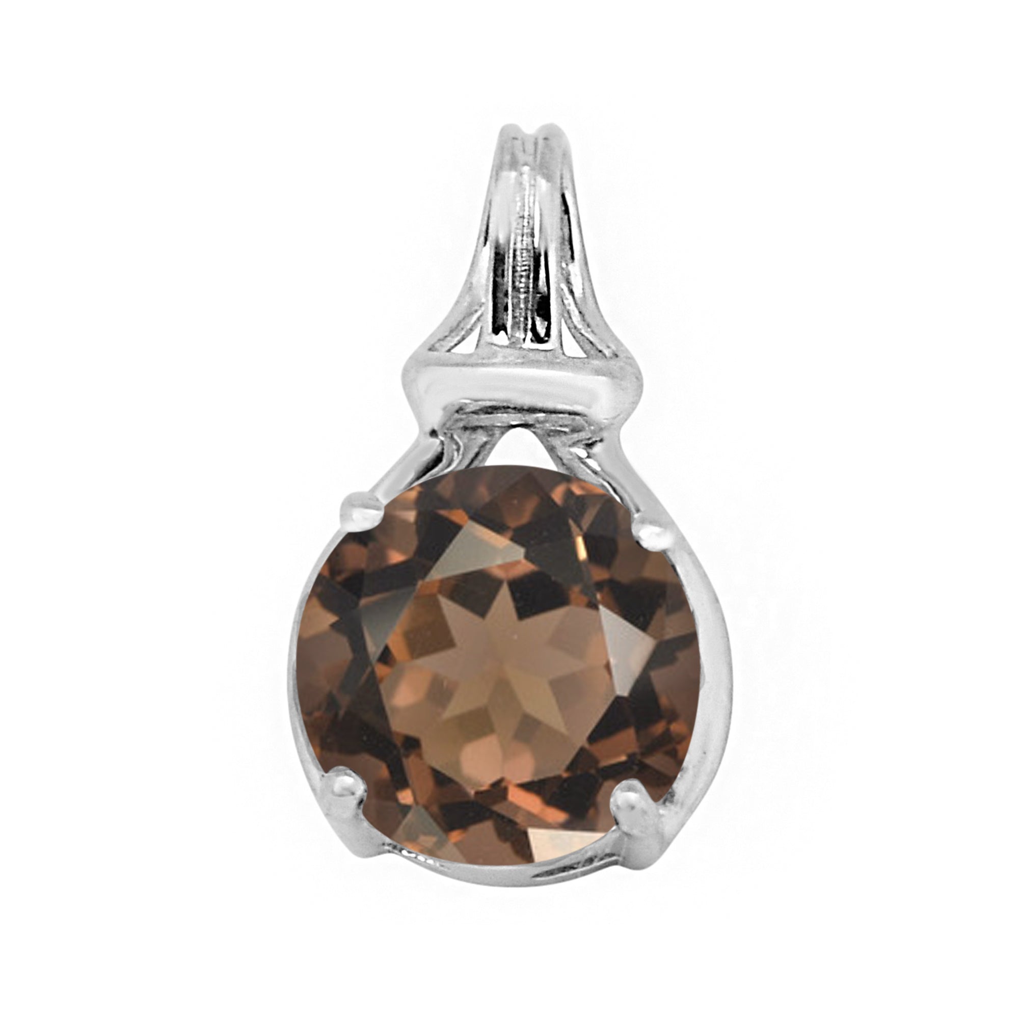 Solitaire Round Cut Multi Choice Gemstone Pendant