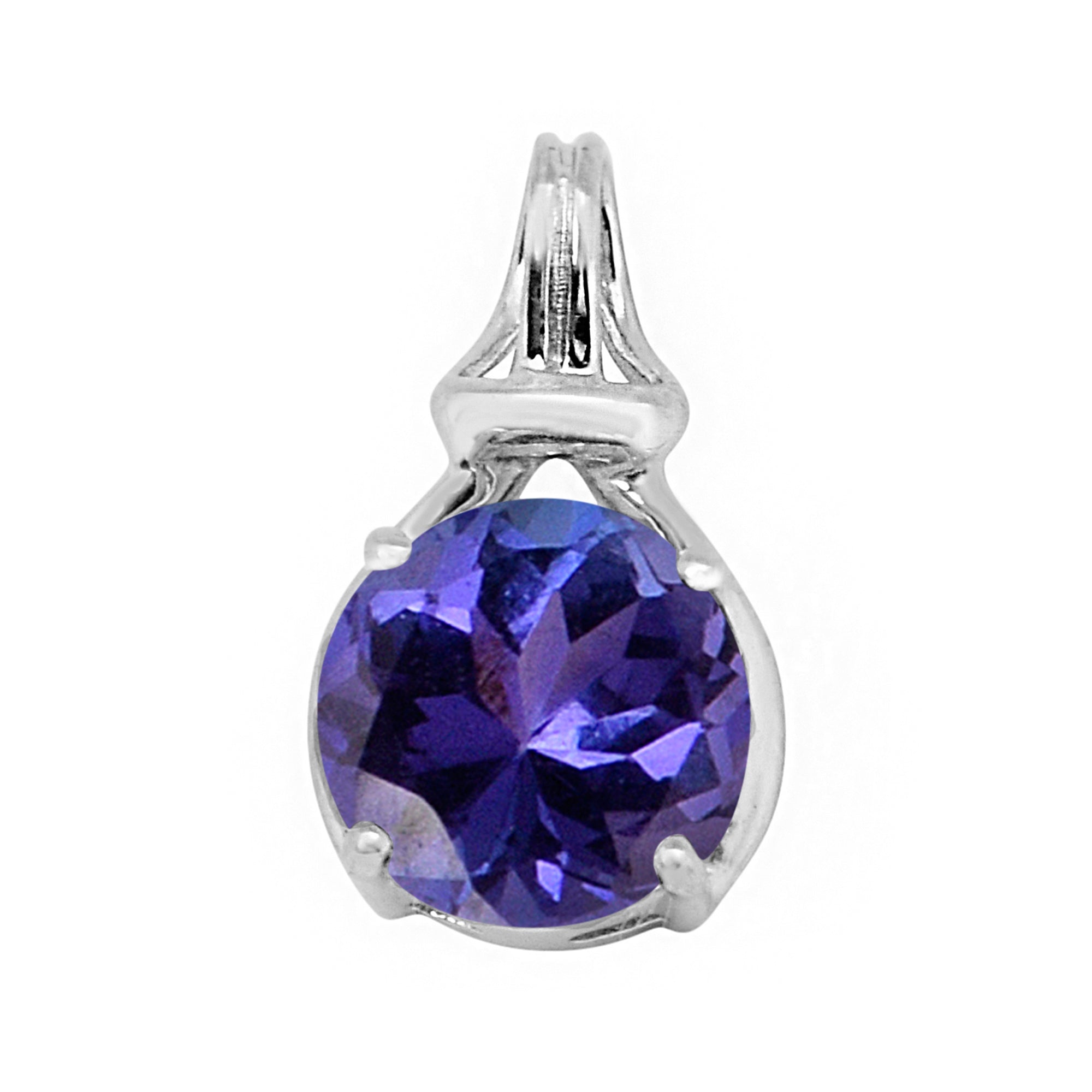 Solitaire Round Cut Multi Choice Gemstone Pendant