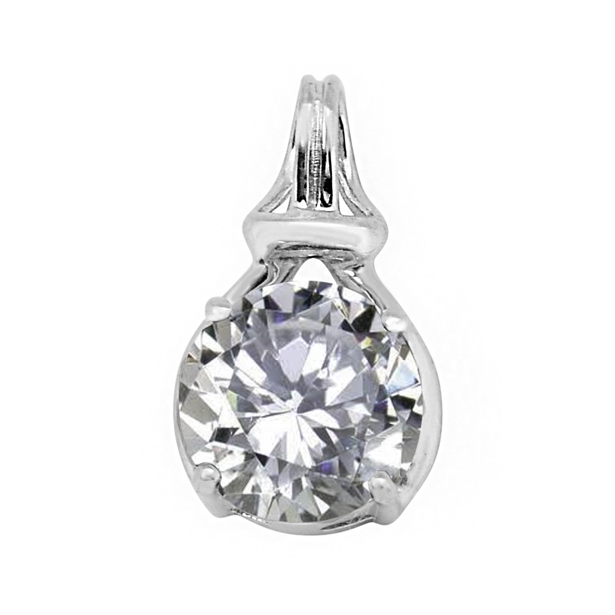 Solitaire Round Cut Multi Choice Gemstone Pendant