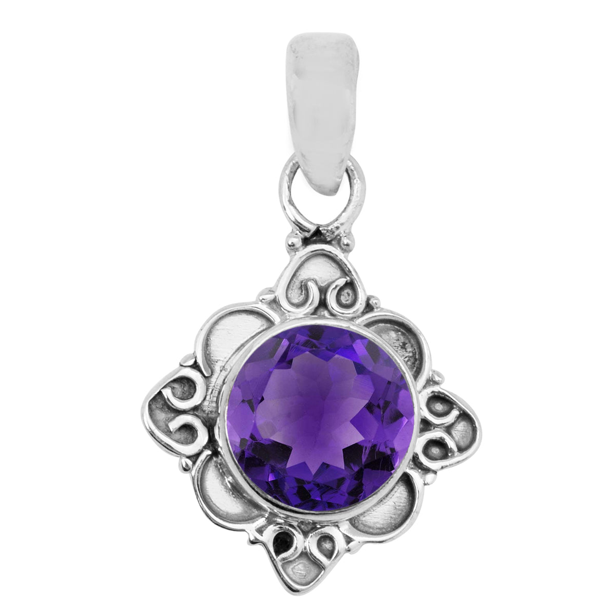 Vintage Round Cut Multi Choice Gemstone Pendant
