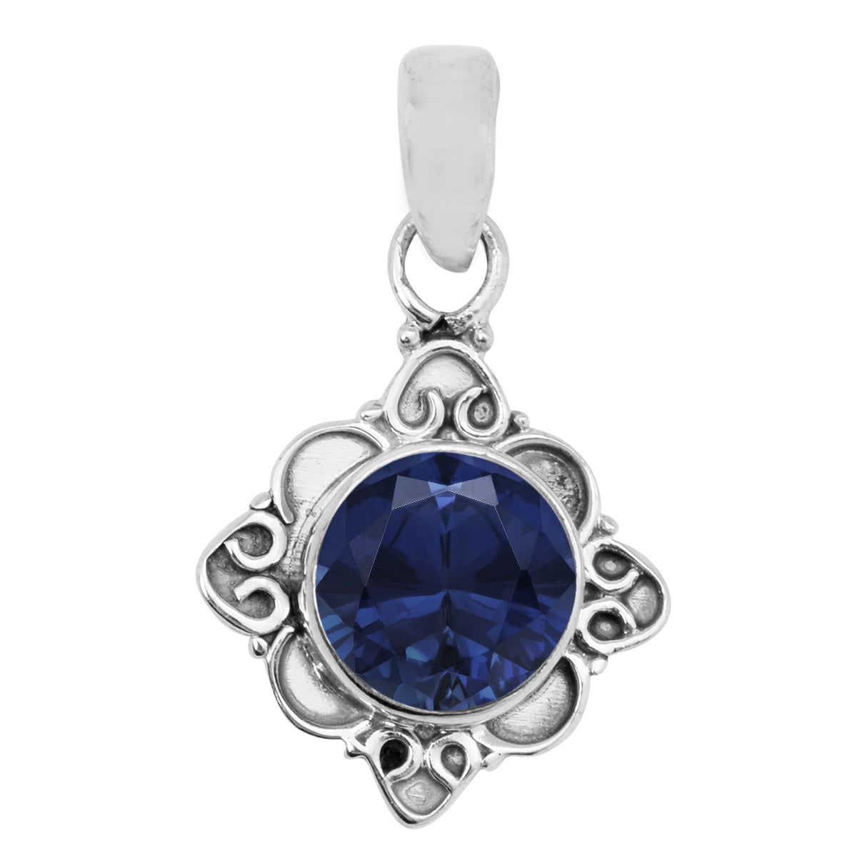 Vintage Round Cut Multi Choice Gemstone Pendant
