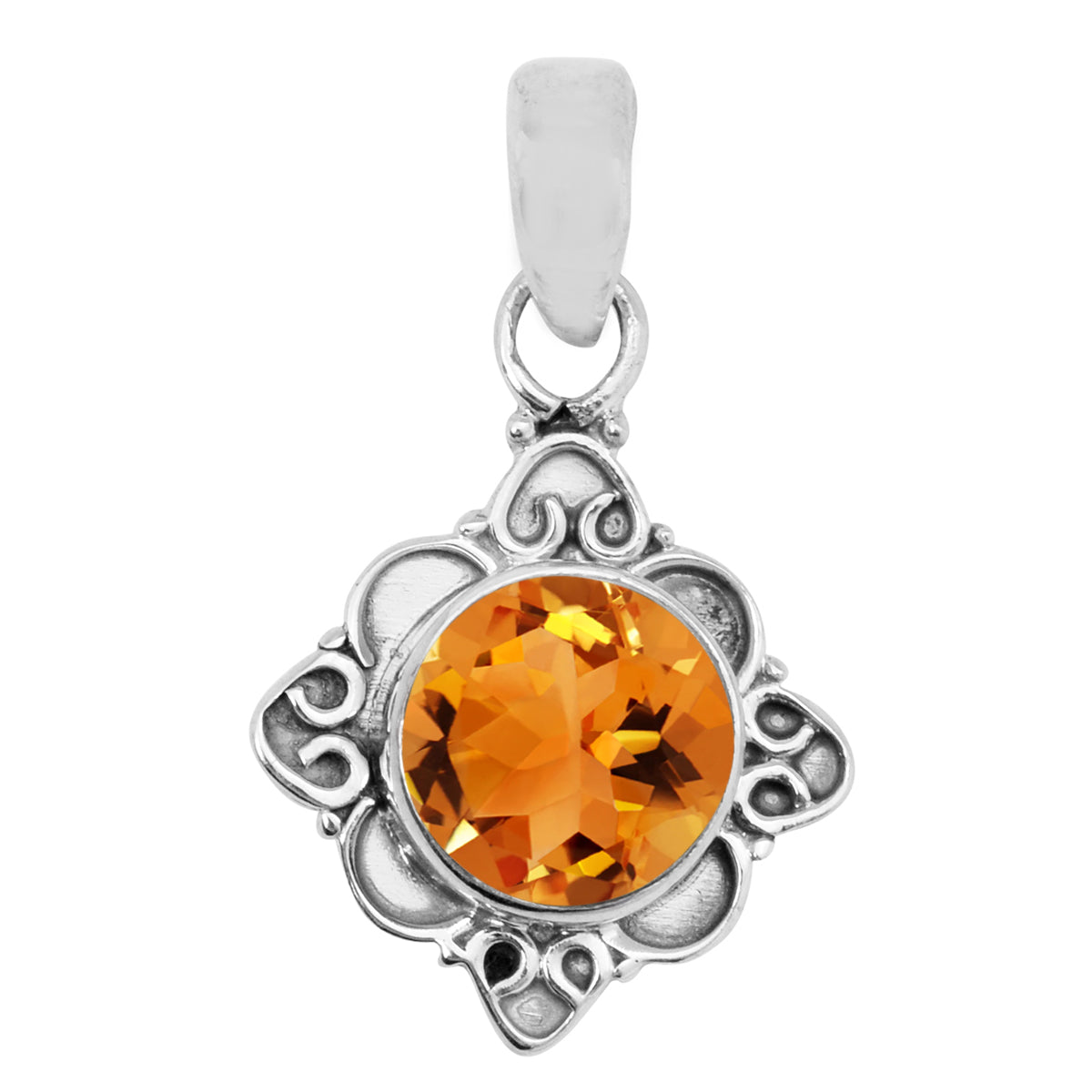 Vintage Round Cut Multi Choice Gemstone Pendant