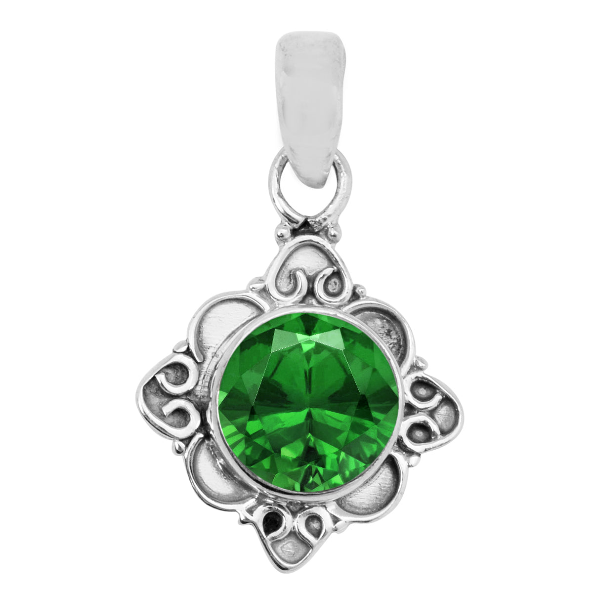Vintage Round Cut Multi Choice Gemstone Pendant