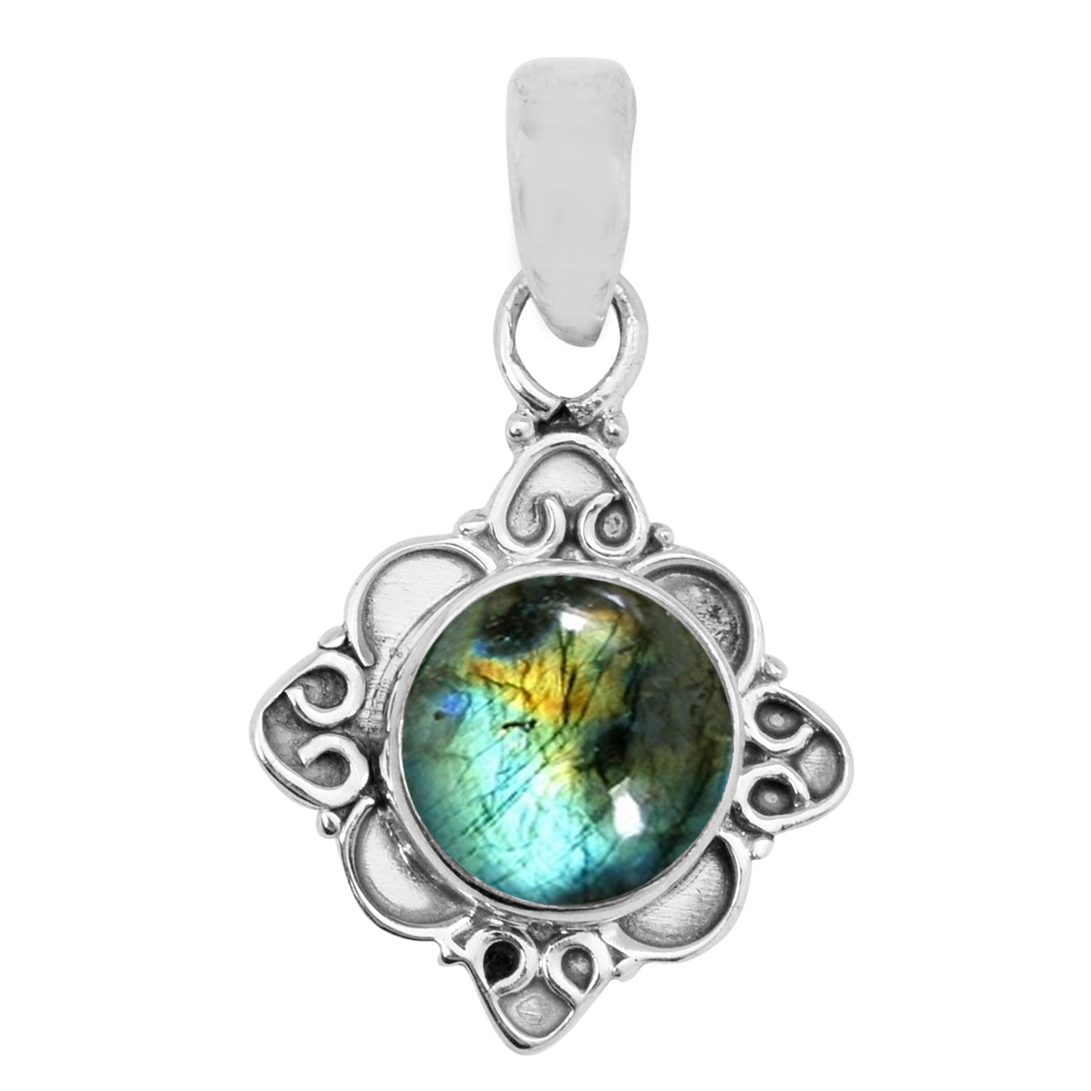 Vintage Round Cut Multi Choice Gemstone Pendant