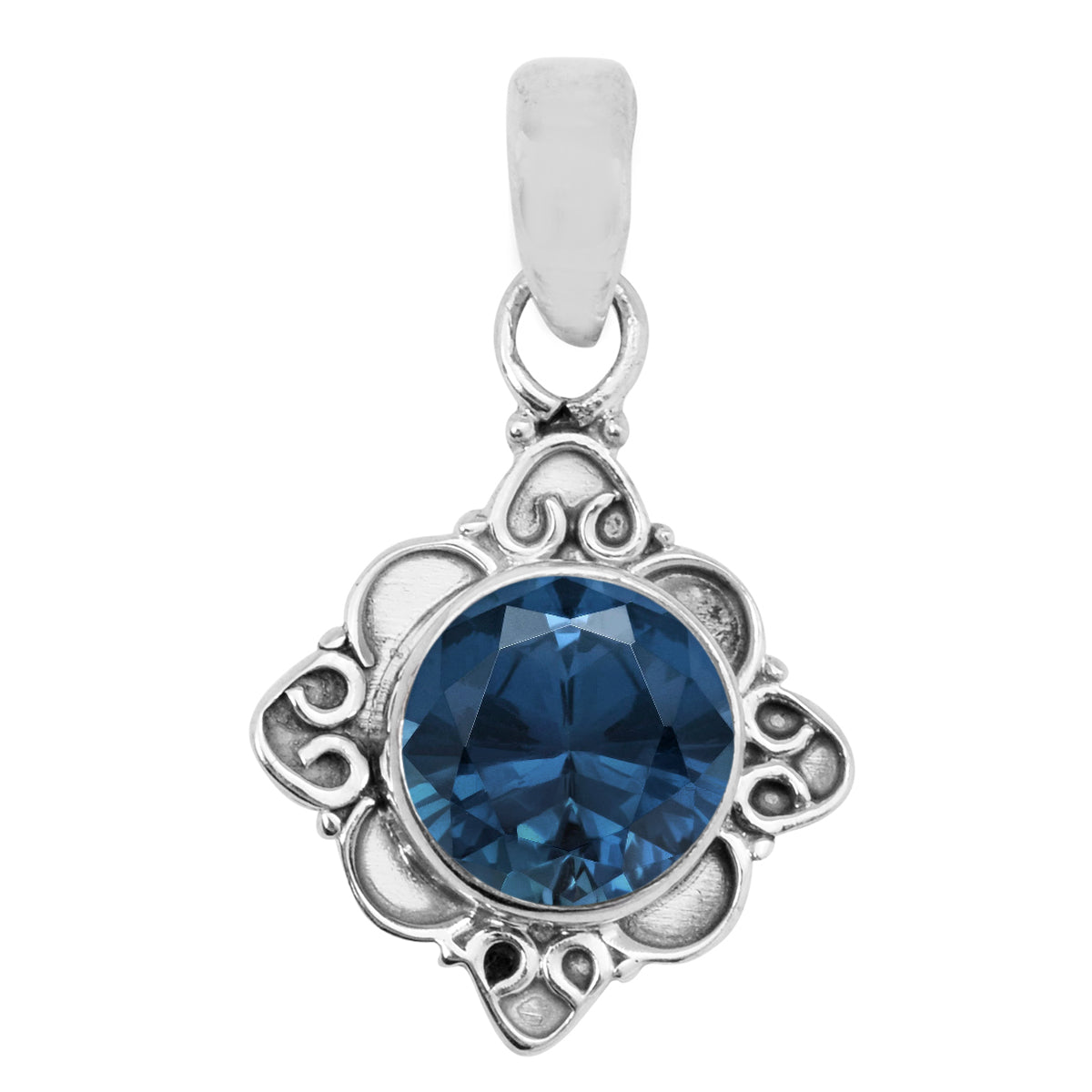 Vintage Round Cut Multi Choice Gemstone Pendant