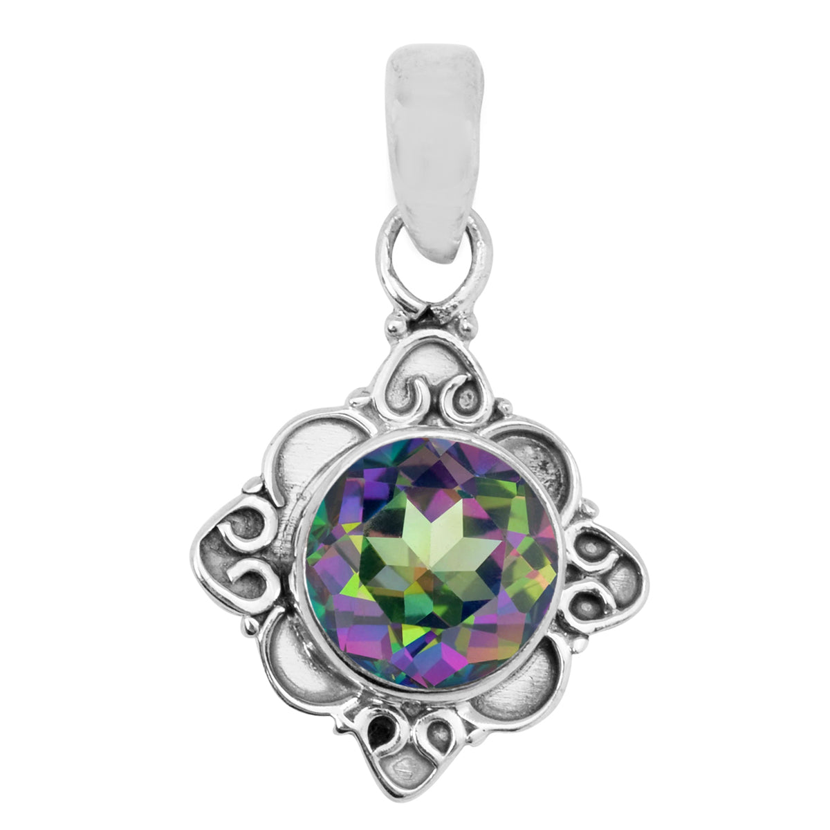 Vintage Round Cut Multi Choice Gemstone Pendant