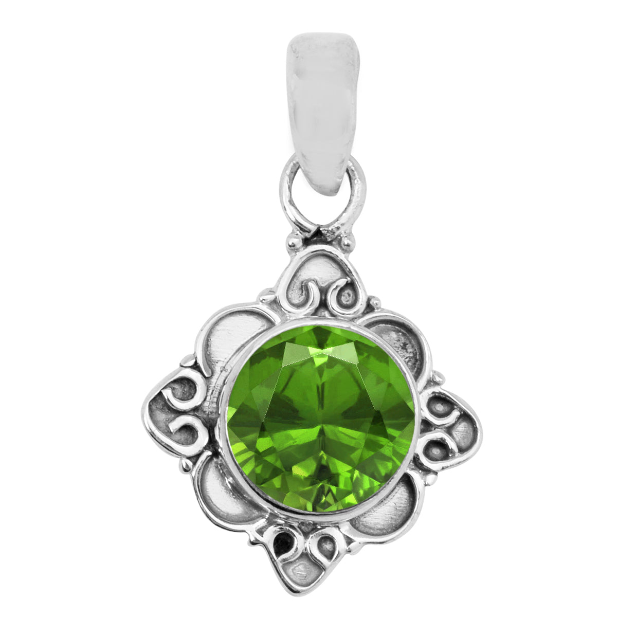 Vintage Round Cut Multi Choice Gemstone Pendant