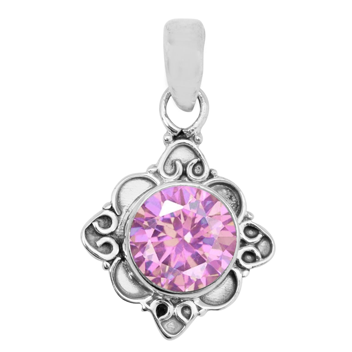 Vintage Round Cut Multi Choice Gemstone Pendant