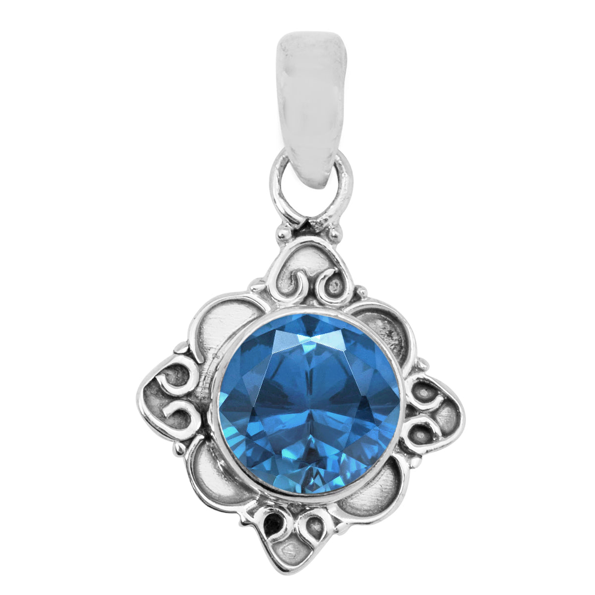 Vintage Round Cut Multi Choice Gemstone Pendant