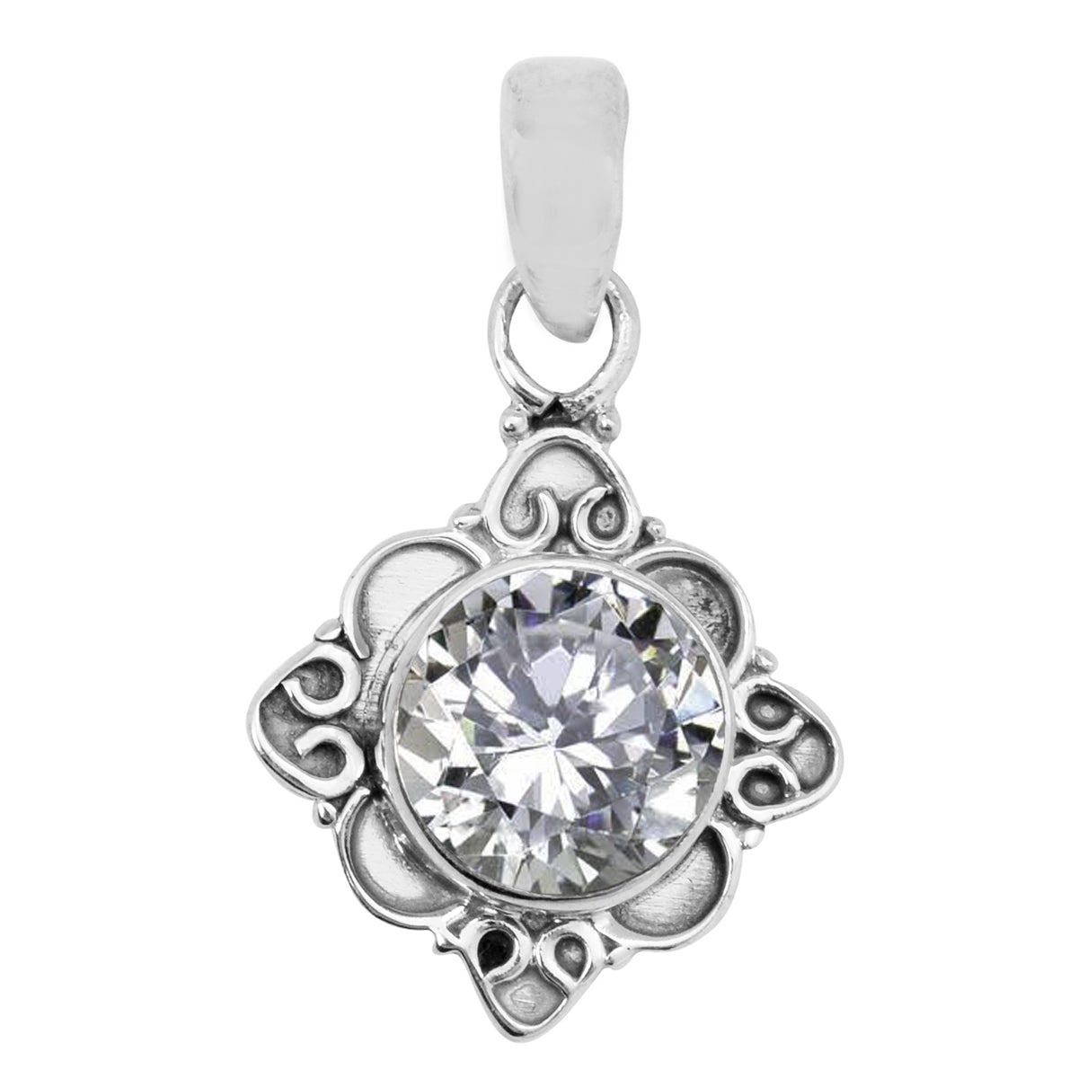 Vintage Round Cut Multi Choice Gemstone Pendant
