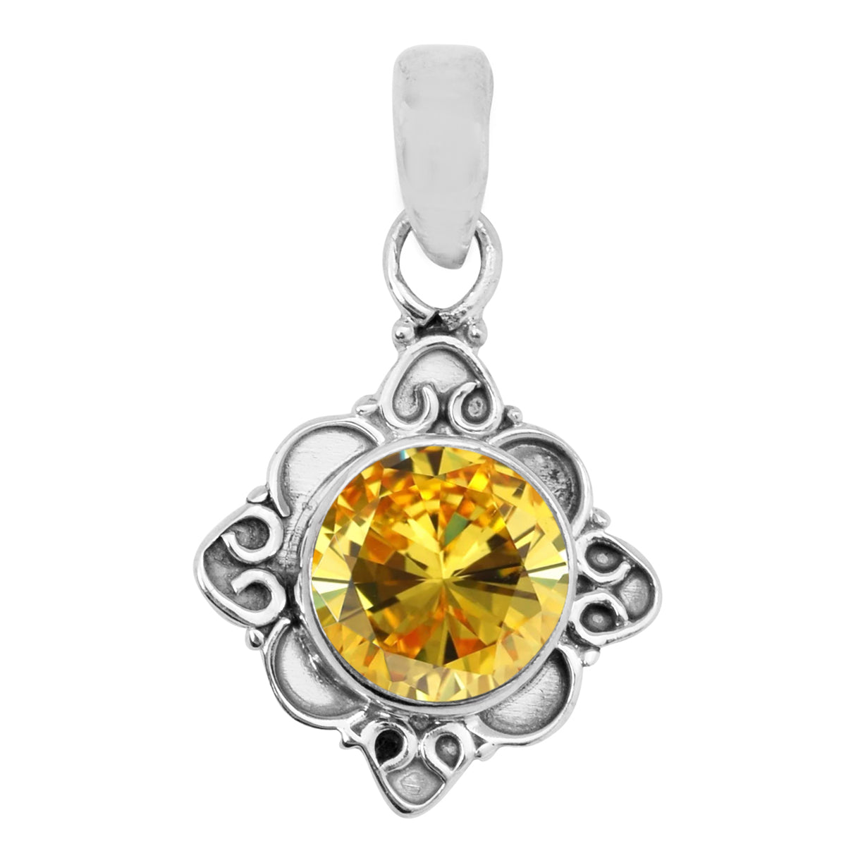 Vintage Round Cut Multi Choice Gemstone Pendant
