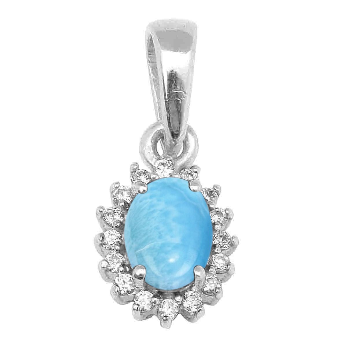 Solitaire Accents Oval Cut Multi Choice Gemstone Pendant