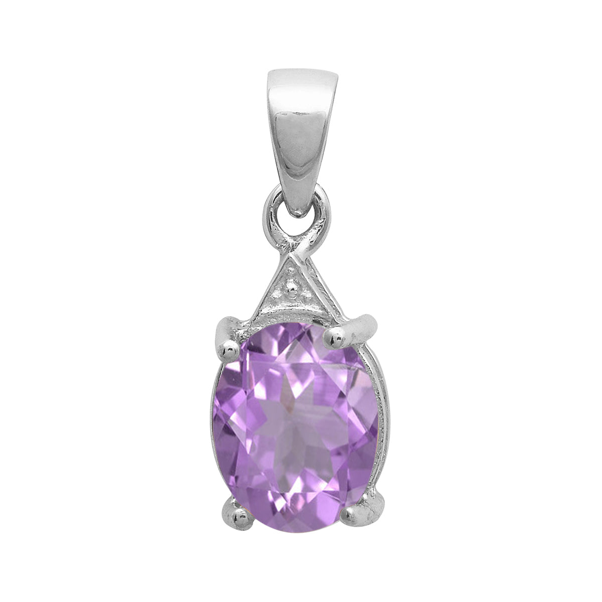 Solitaire Oval Cut Multi Choice Gemstone Pendant