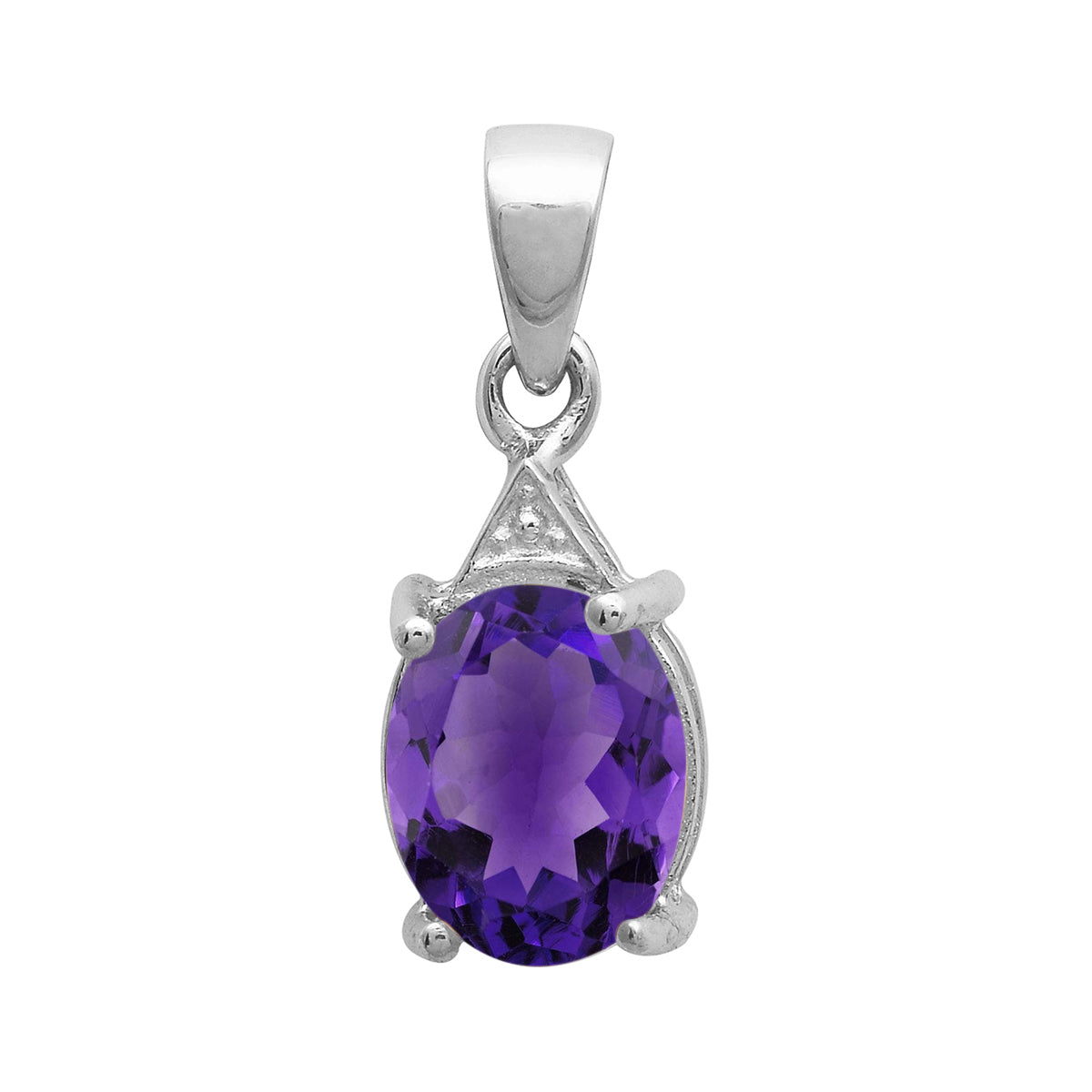 Solitaire Oval Cut Multi Choice Gemstone Pendant