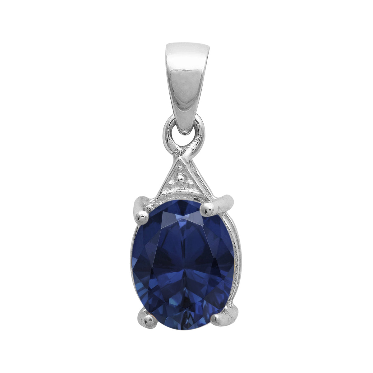 Solitaire Oval Cut Multi Choice Gemstone Pendant