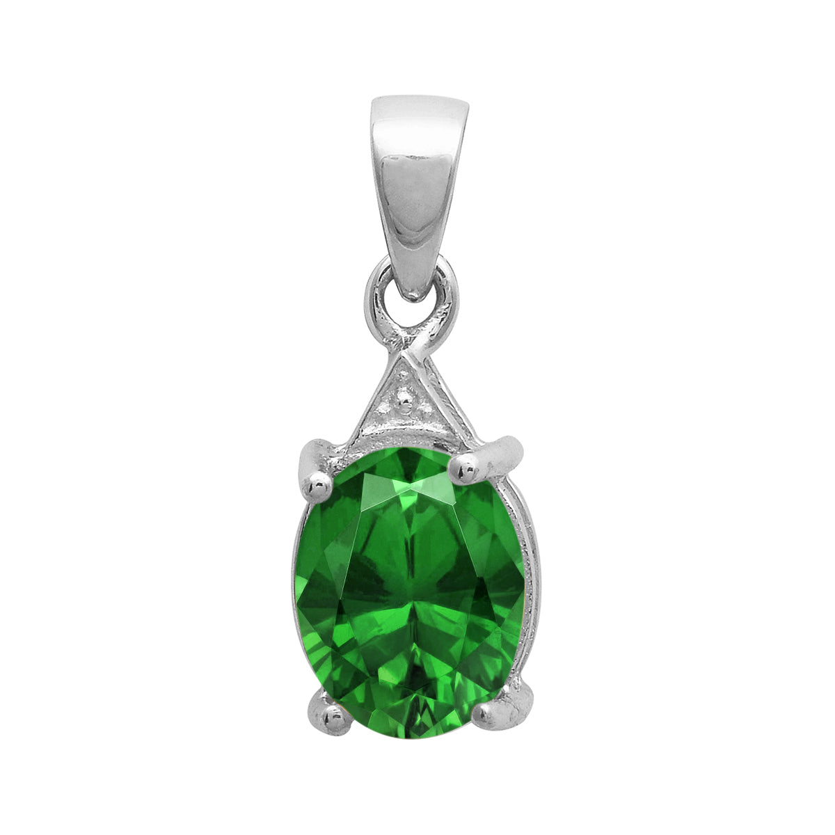 Solitaire Oval Cut Multi Choice Gemstone Pendant