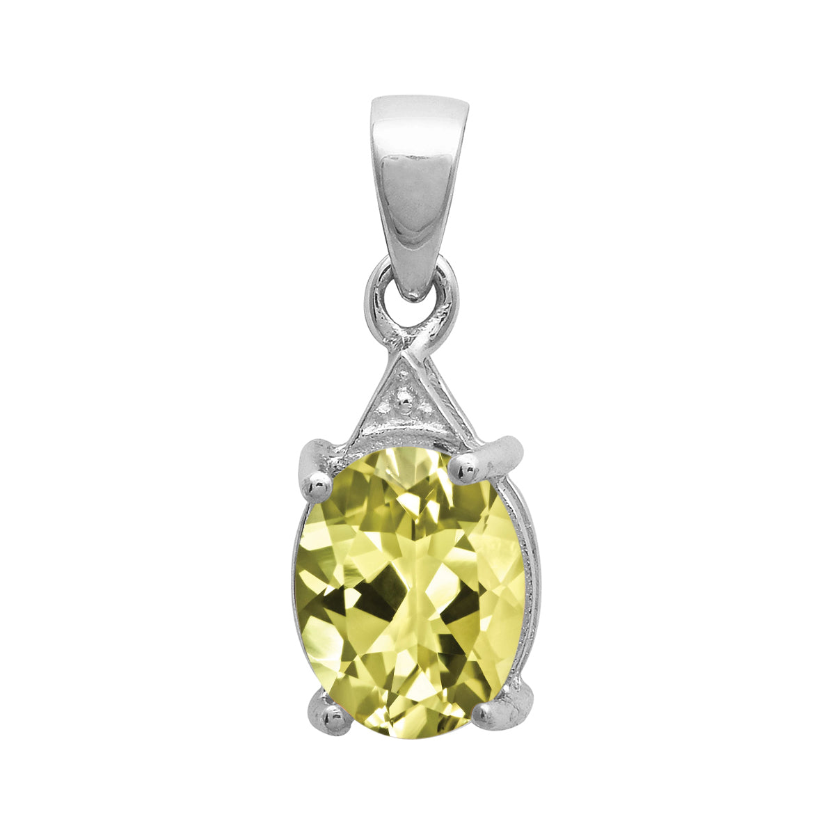 Solitaire Oval Cut Multi Choice Gemstone Pendant
