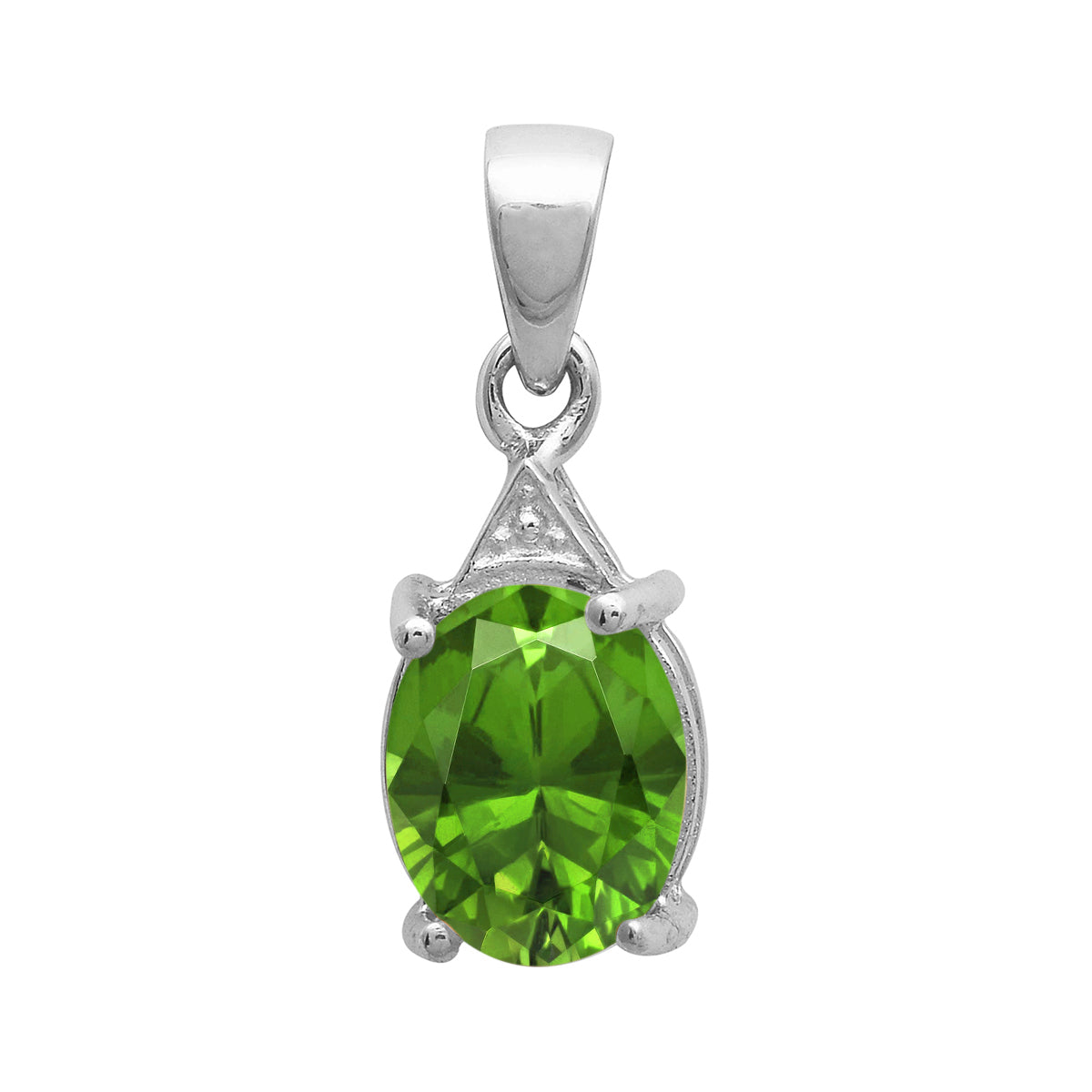 Solitaire Oval Cut Multi Choice Gemstone Pendant