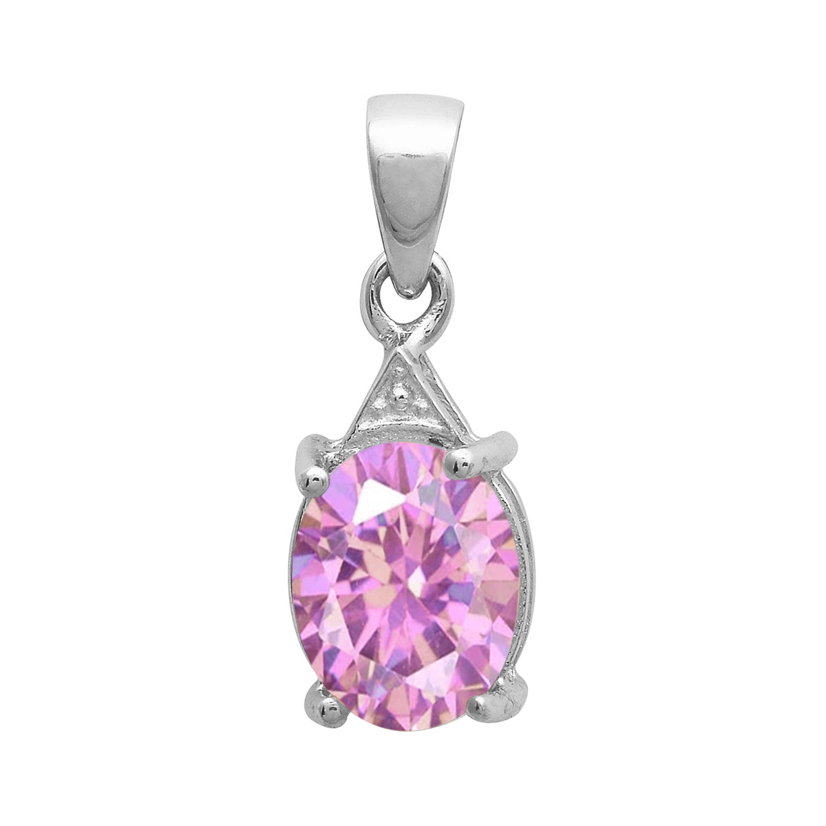 Solitaire Oval Cut Multi Choice Gemstone Pendant
