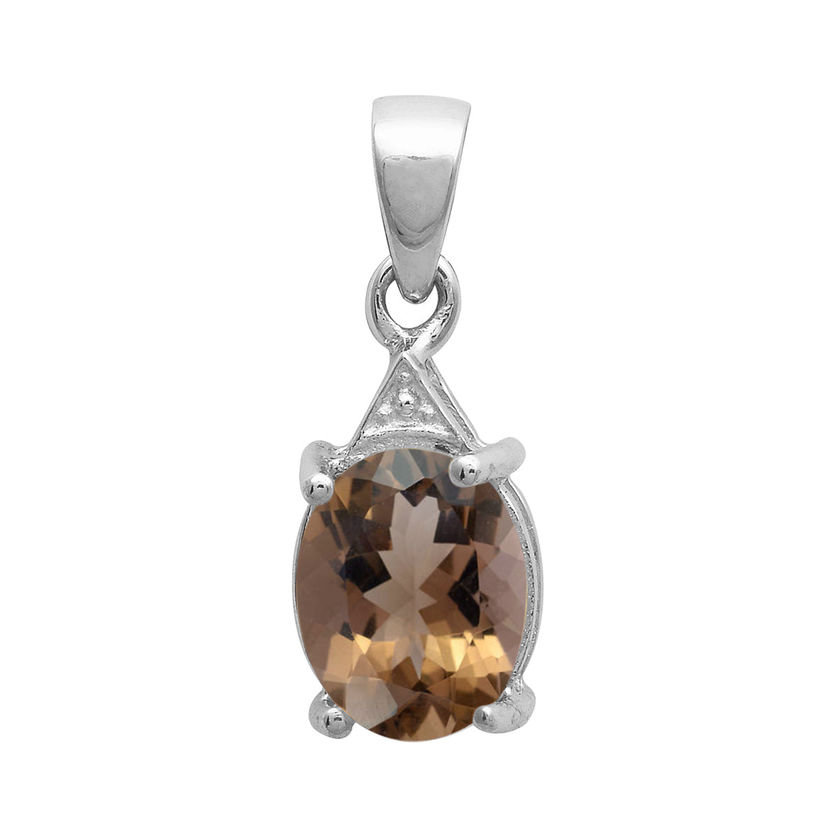 Solitaire Oval Cut Multi Choice Gemstone Pendant