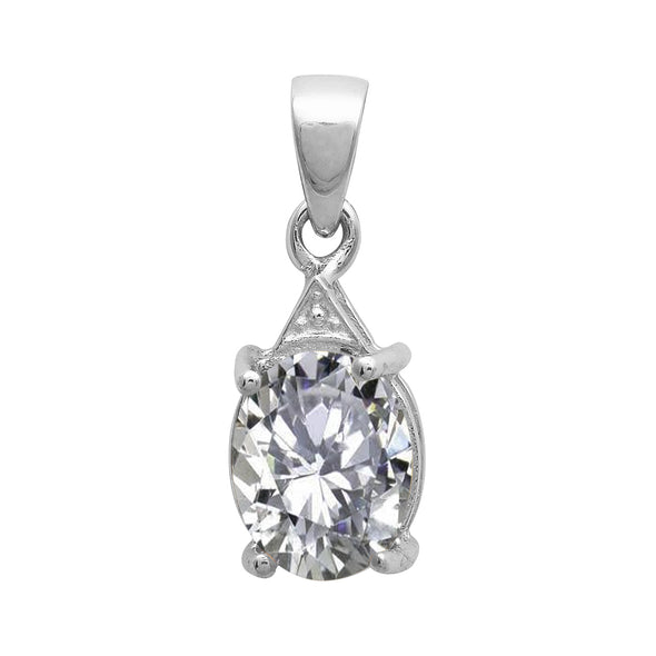 Solitaire Oval Cut Multi Choice Gemstone Pendant