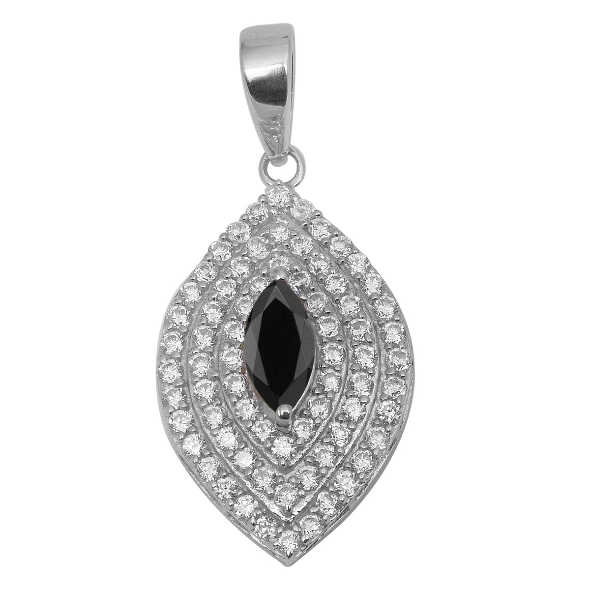 Marquise Art Deco Multi Choice Gemstone Pendant