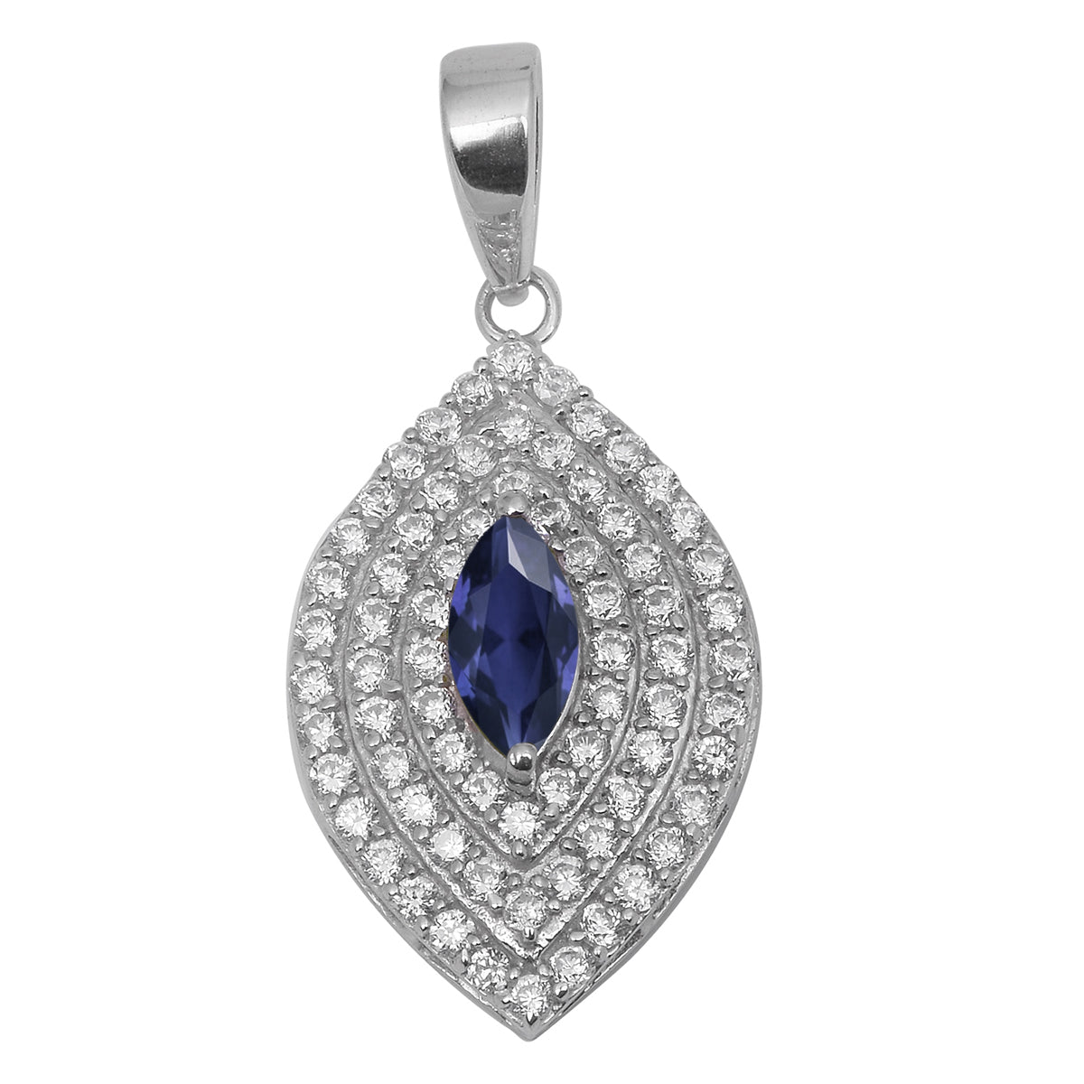 Marquise Art Deco Multi Choice Gemstone Pendant