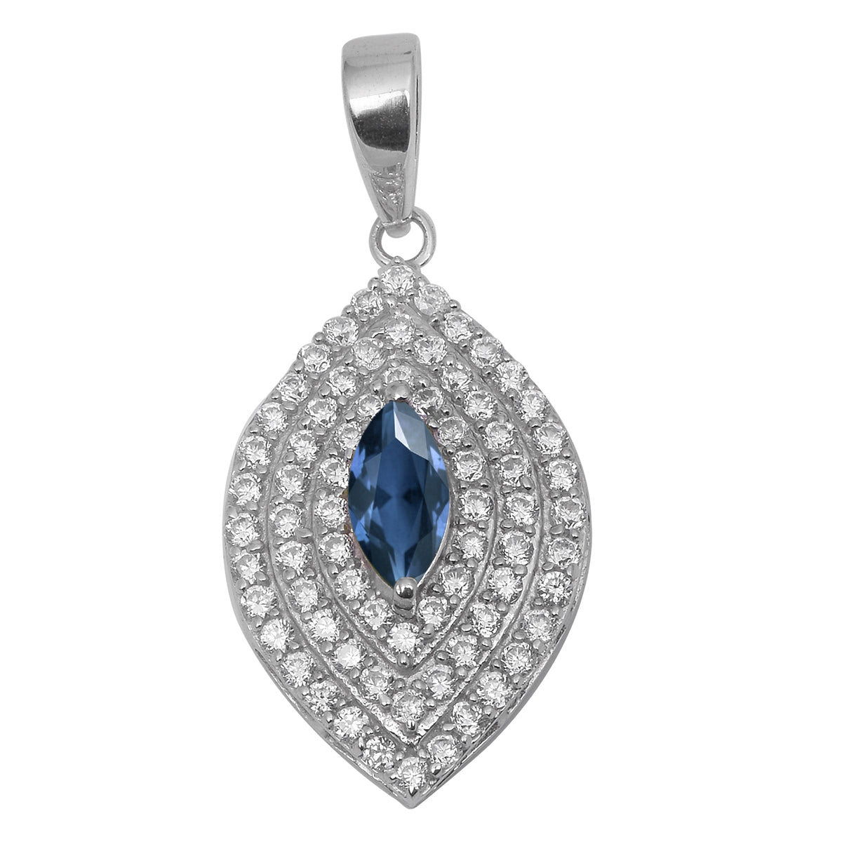 Marquise Art Deco Multi Choice Gemstone Pendant