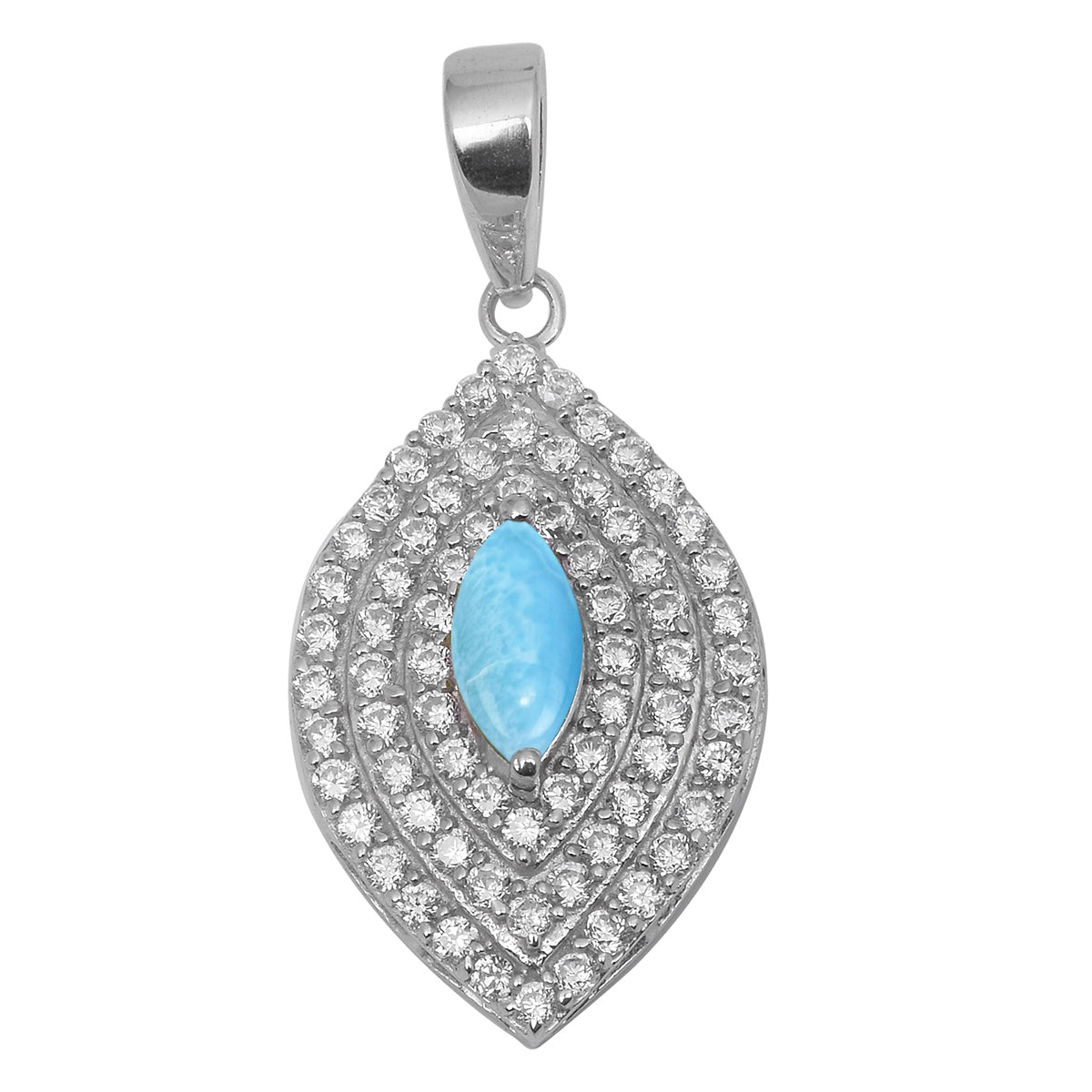 Marquise Art Deco Multi Choice Gemstone Pendant