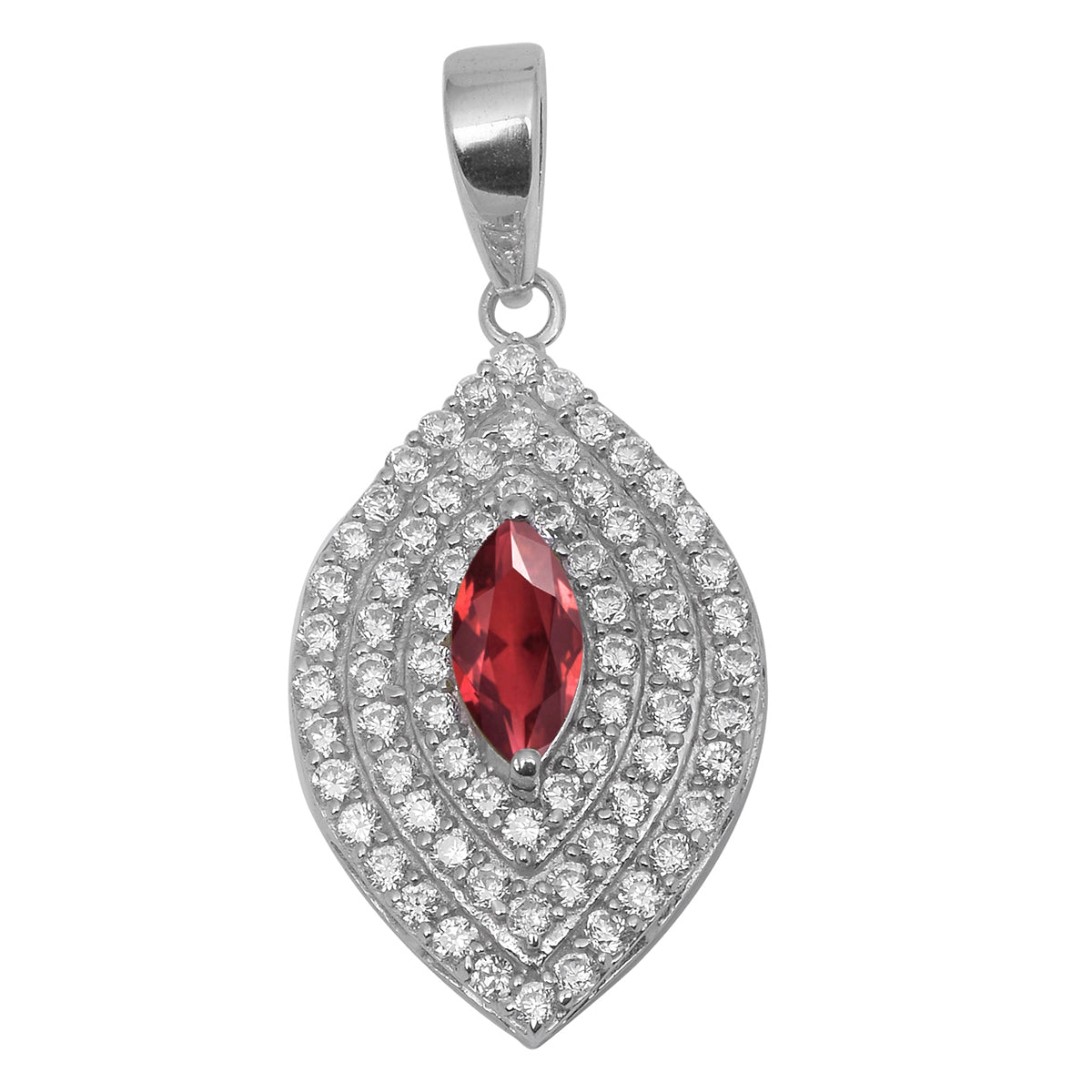 Marquise Art Deco Multi Choice Gemstone Pendant