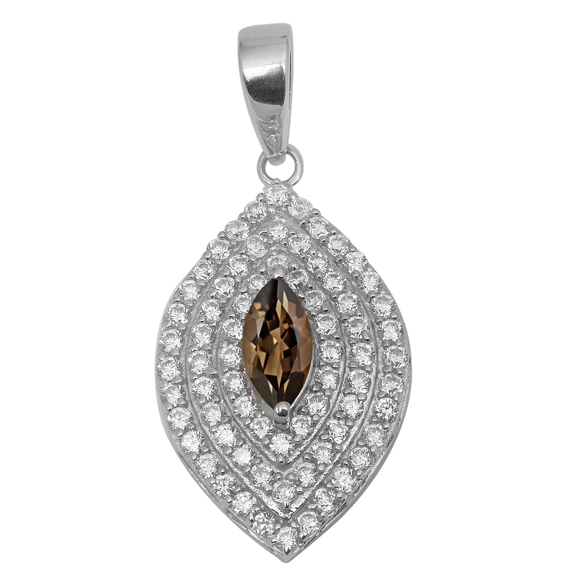 Marquise Art Deco Multi Choice Gemstone Pendant