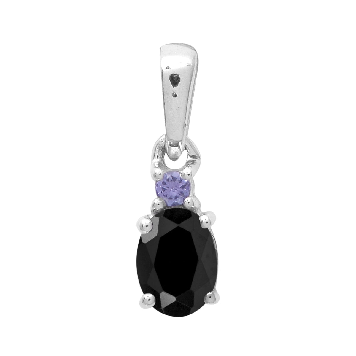 Art Deco Oval Cut Multi Choice Gemstone Pendant