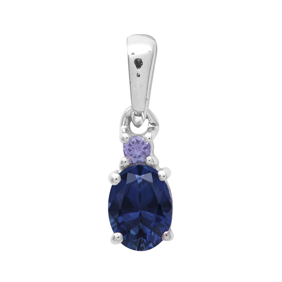 Art Deco Oval Cut Multi Choice Gemstone Pendant