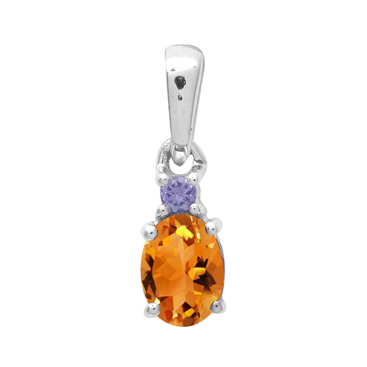 Art Deco Oval Cut Multi Choice Gemstone Pendant