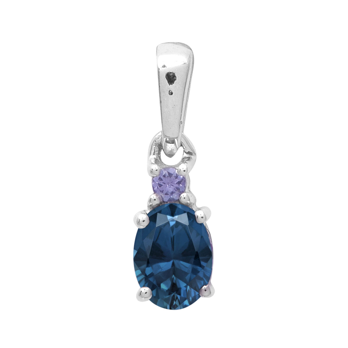 Art Deco Oval Cut Multi Choice Gemstone Pendant