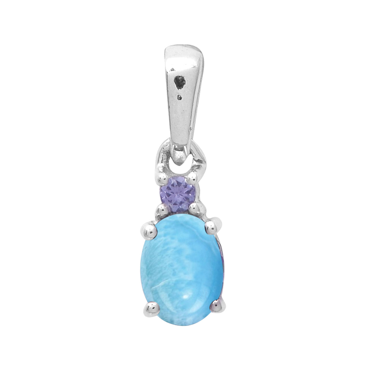 Art Deco Oval Cut Multi Choice Gemstone Pendant
