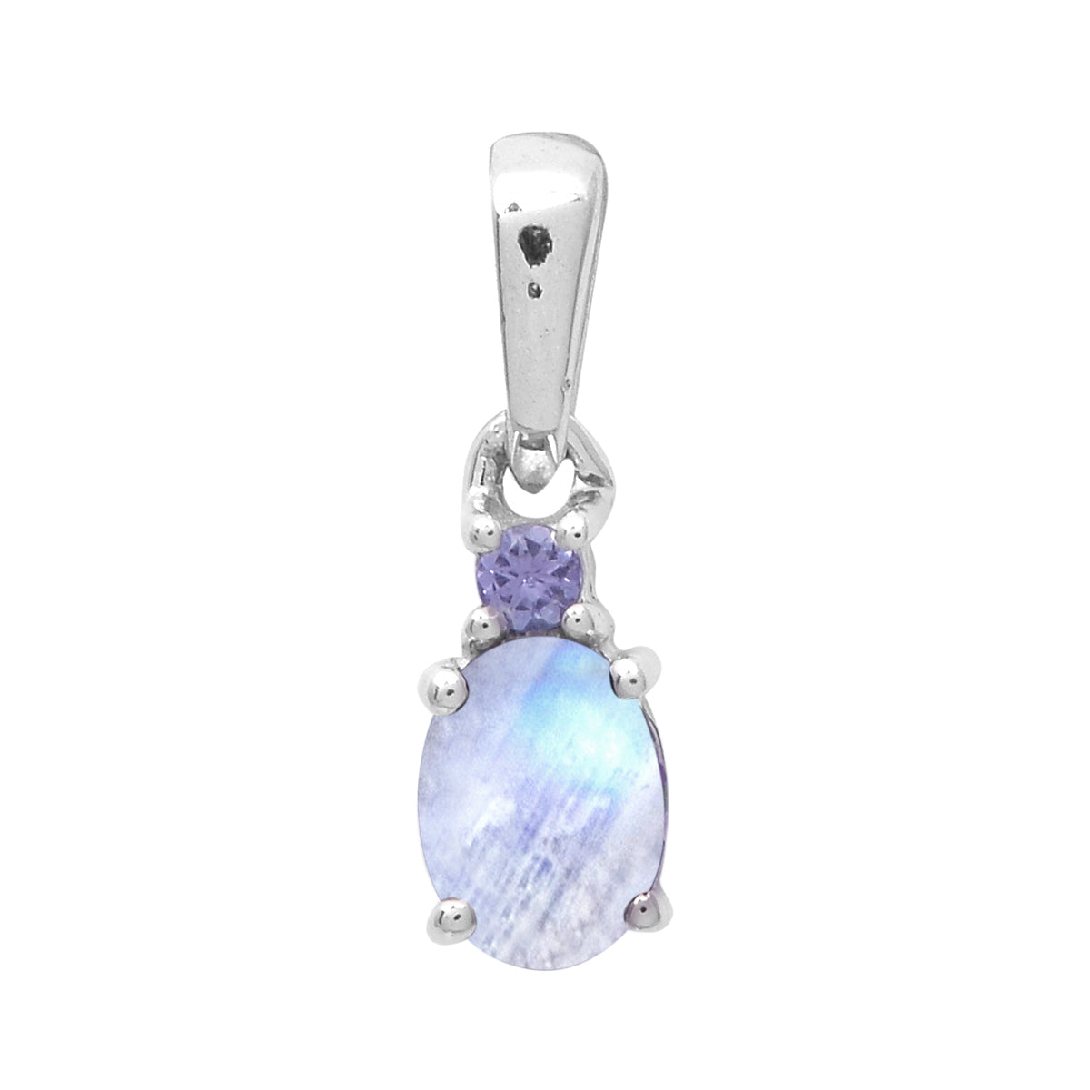 Art Deco Oval Cut Multi Choice Gemstone Pendant