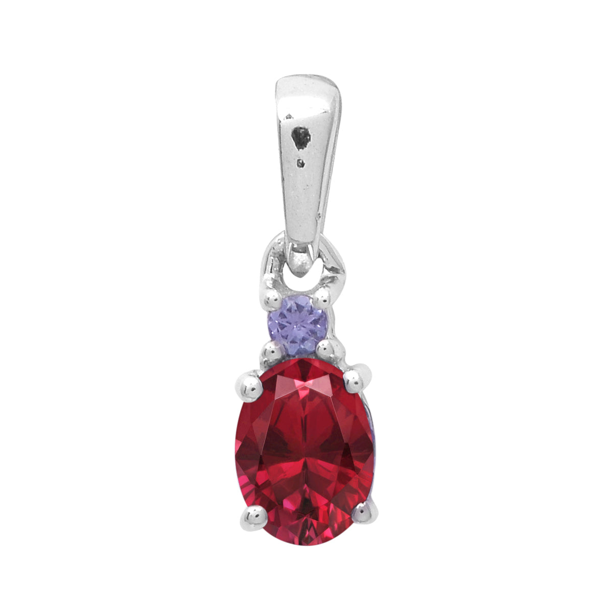 Art Deco Oval Cut Multi Choice Gemstone Pendant