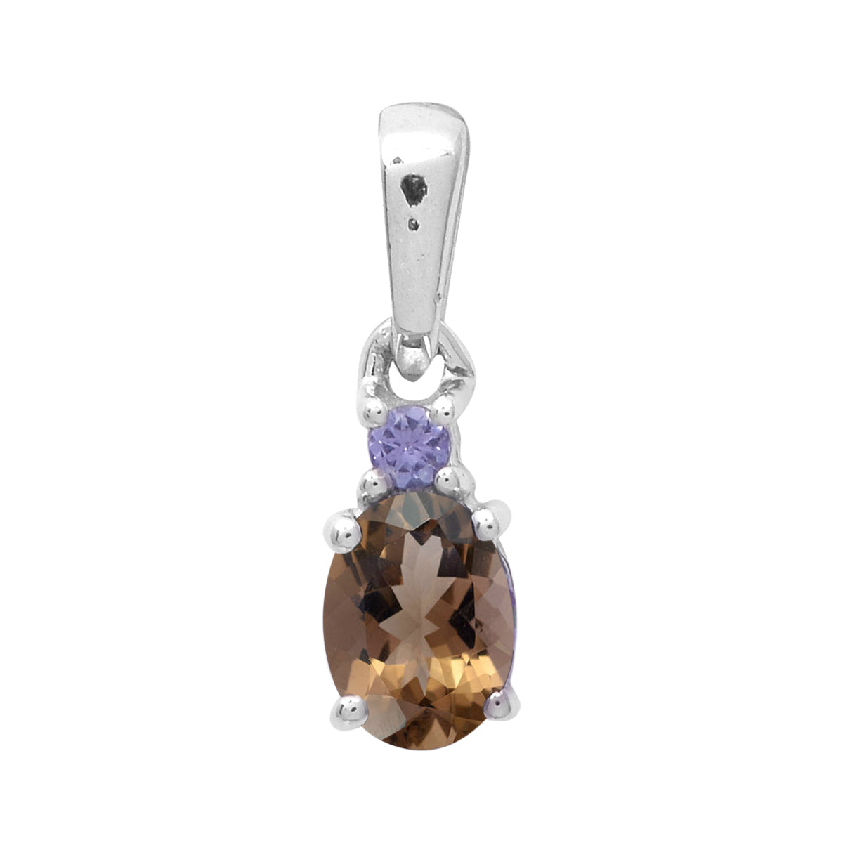 Art Deco Oval Cut Multi Choice Gemstone Pendant