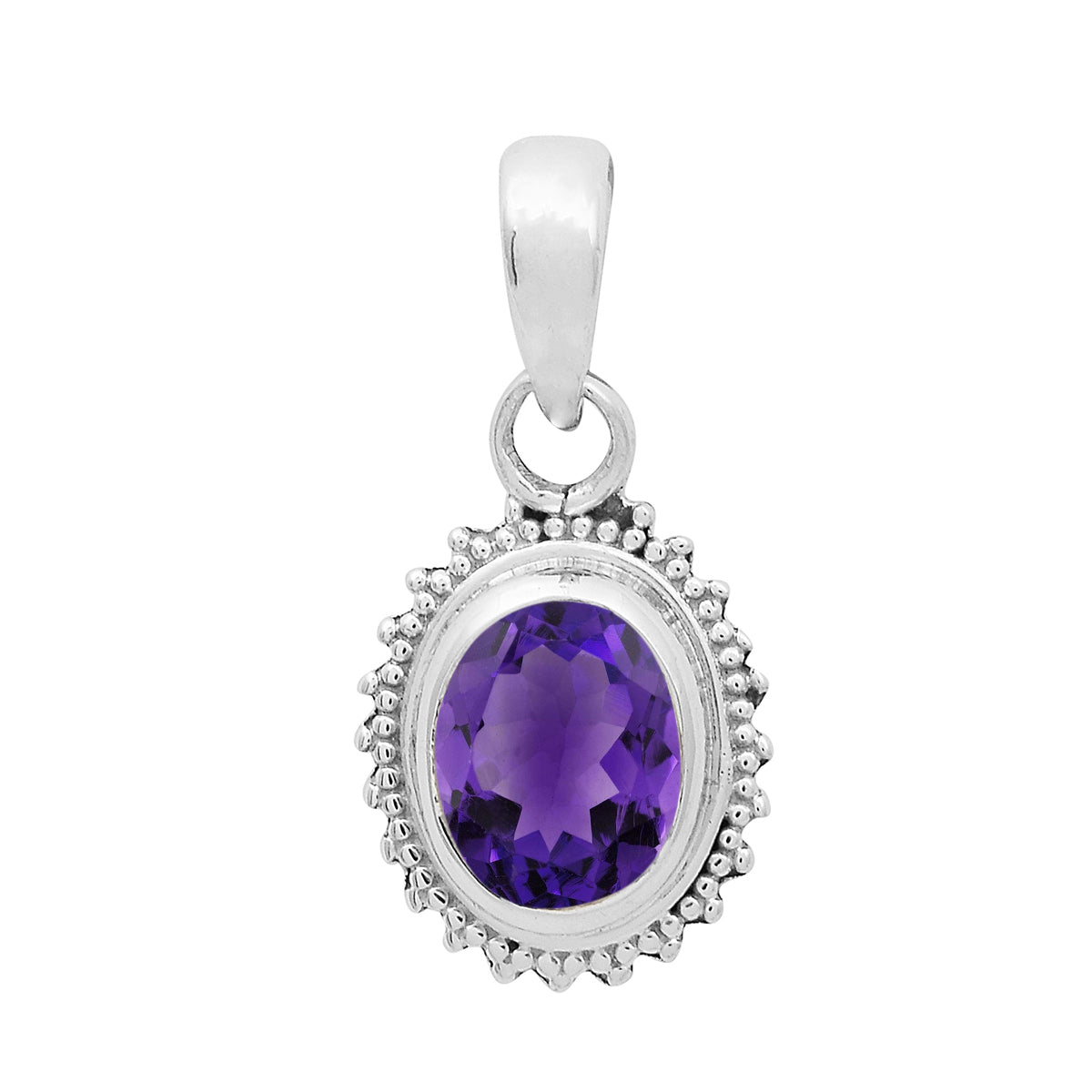 Multi-Stone Vintage Beaded Pendant – Sterling Silver