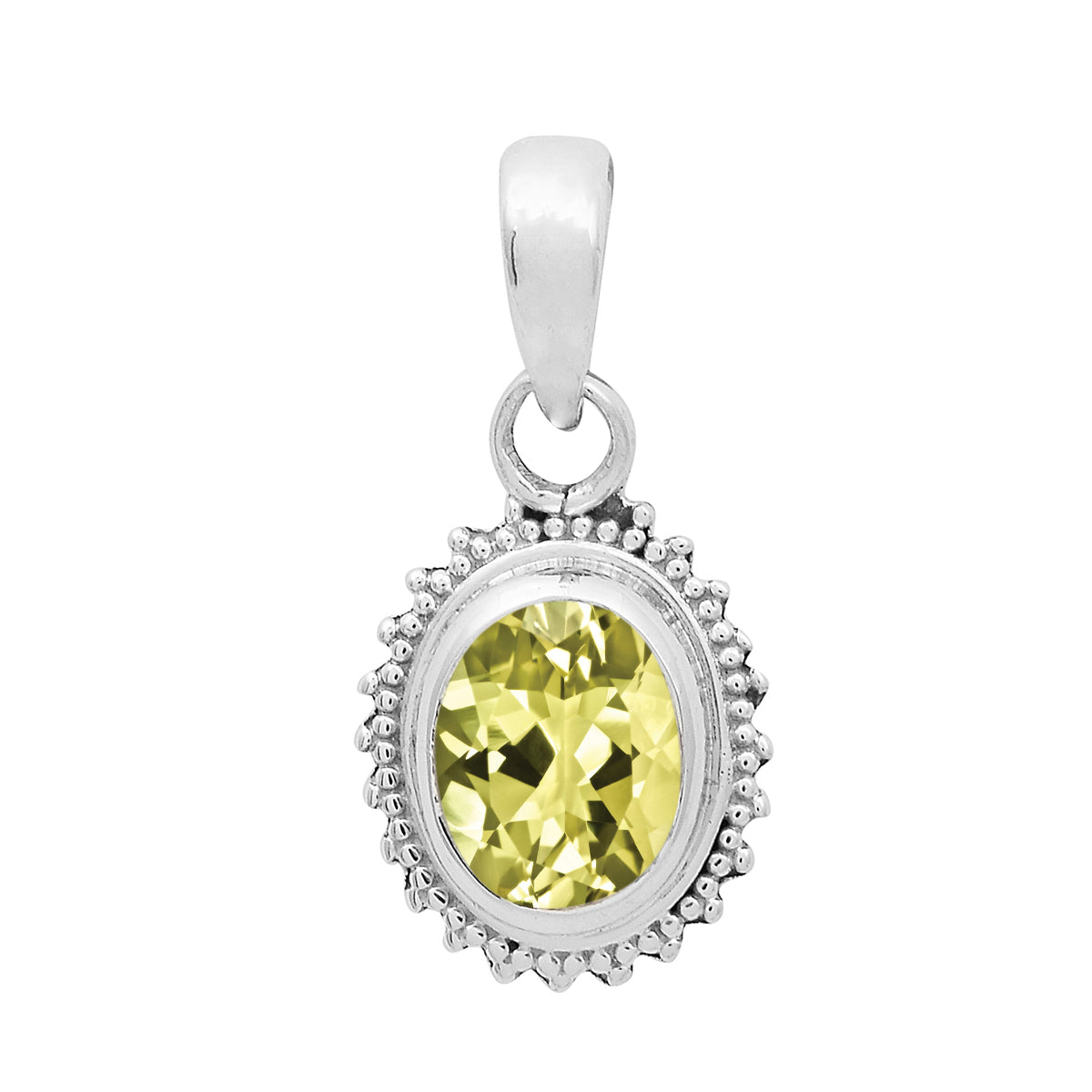 Multi-Stone Vintage Beaded Pendant – Sterling Silver