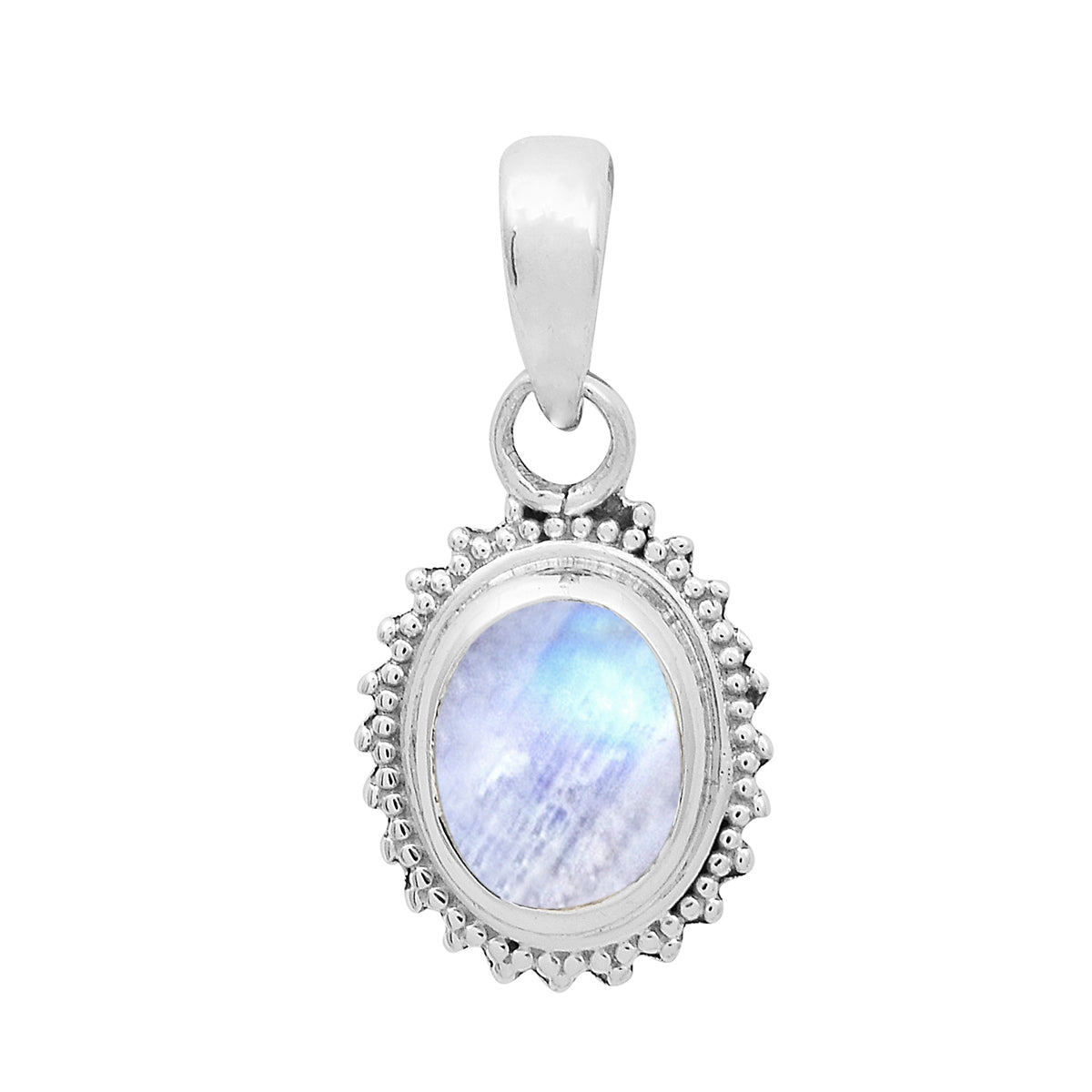 Multi-Stone Vintage Beaded Pendant – Sterling Silver