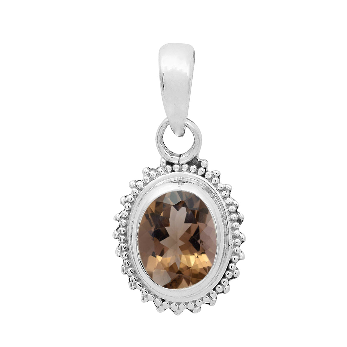 Multi-Stone Vintage Beaded Pendant – Sterling Silver