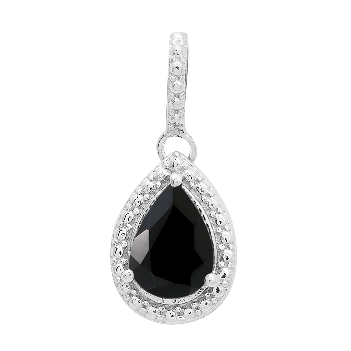 Multi-Stone Pear Pendant – Sterling Silver