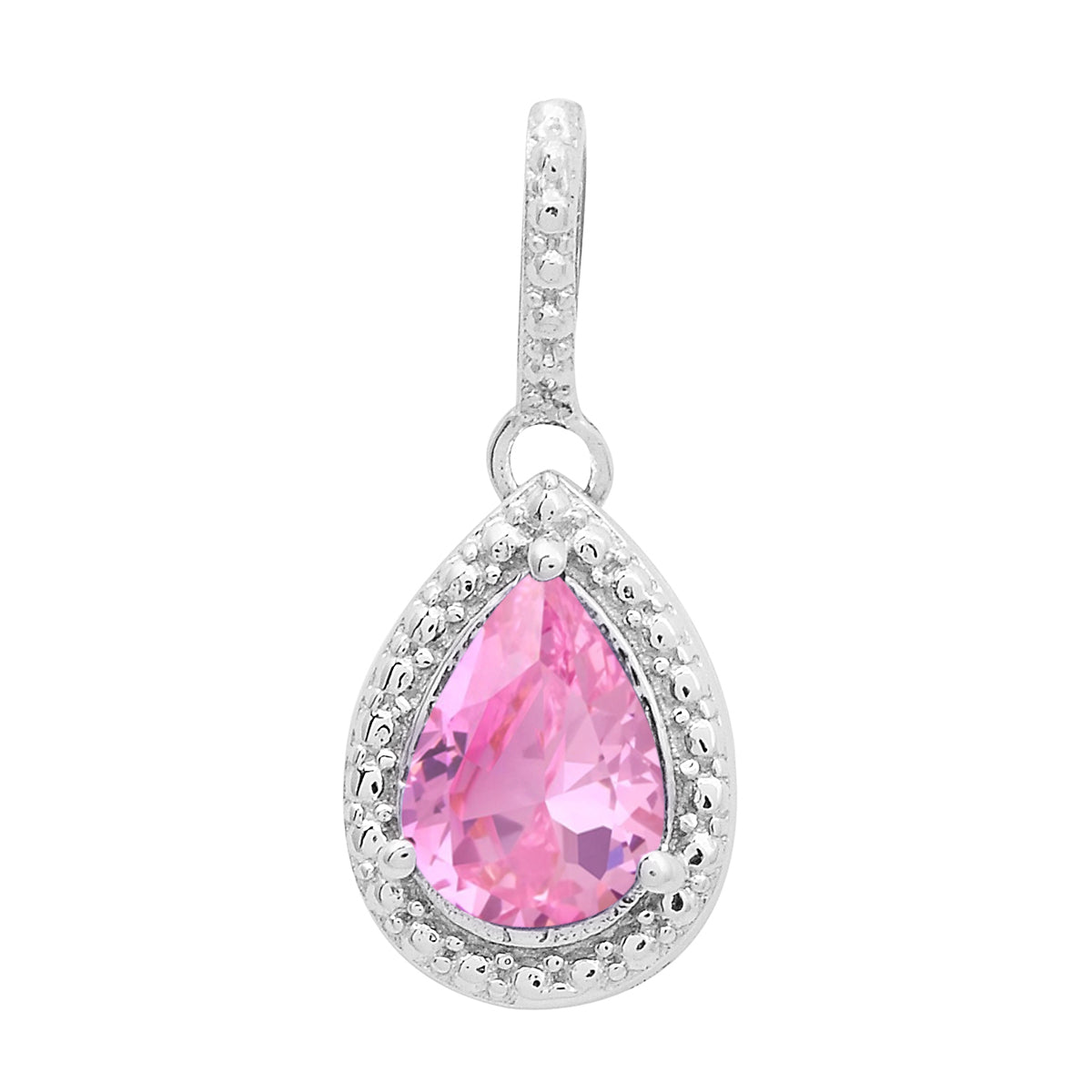 Multi-Stone Pear Pendant – Sterling Silver