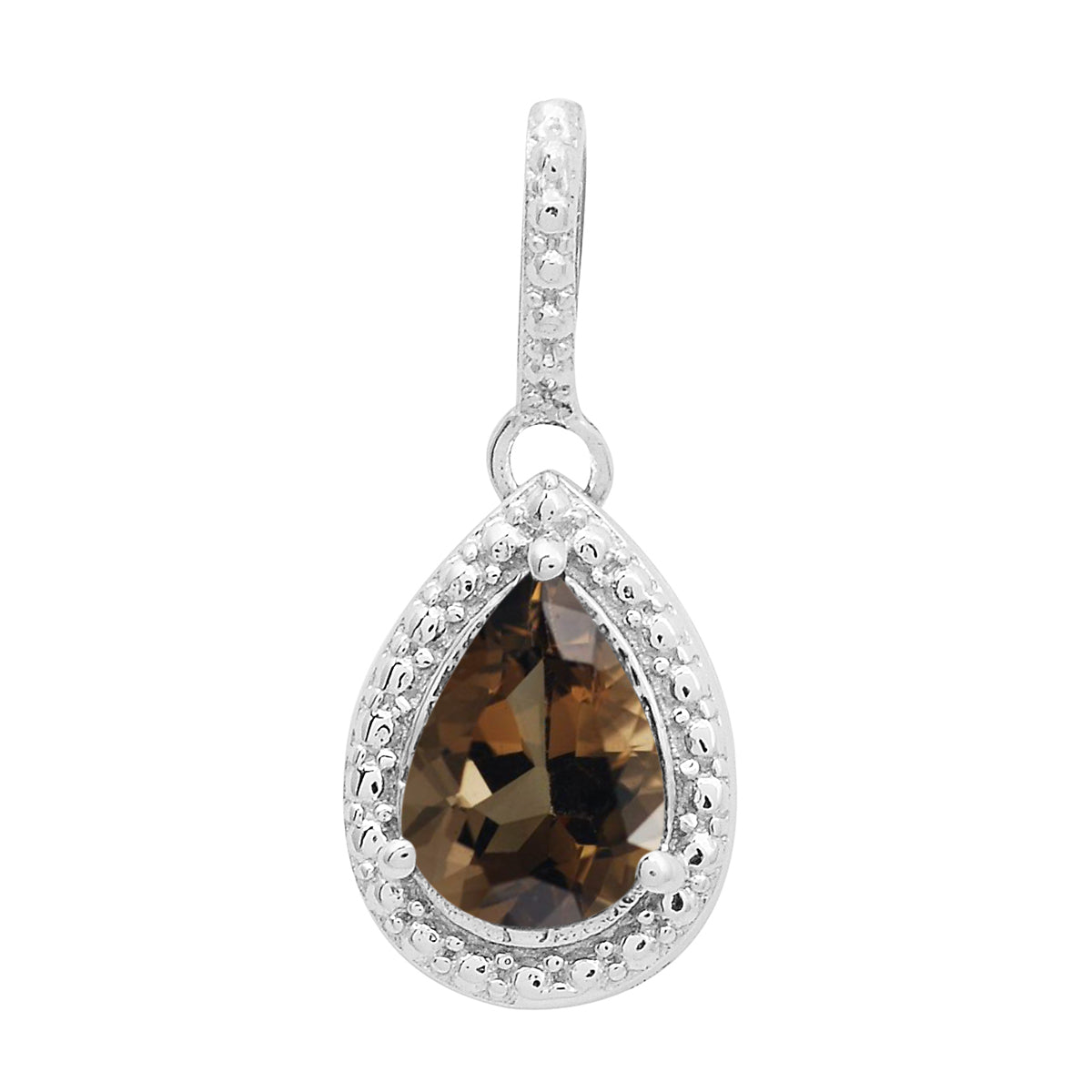 Multi-Stone Pear Pendant – Sterling Silver
