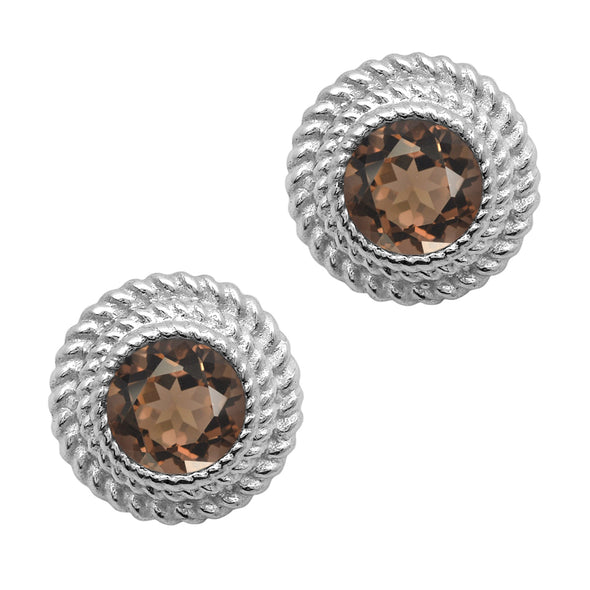 Braided Round 5 MM Multi Choice Gemstone 925 Sterling Silver Earring
