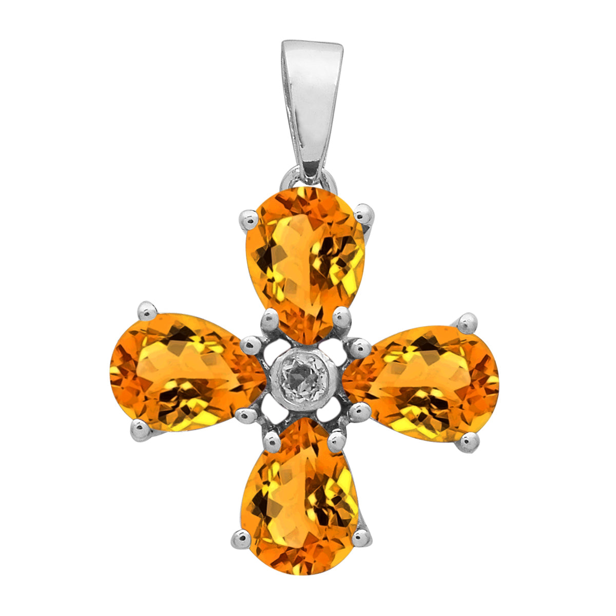 Floral Design Multi Choice Gemstone Pendant