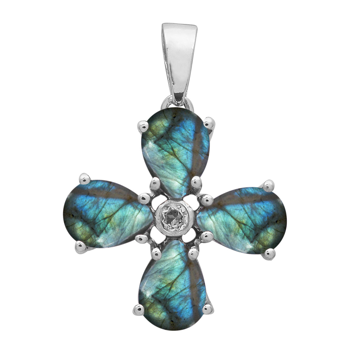 Floral Design Multi Choice Gemstone Pendant