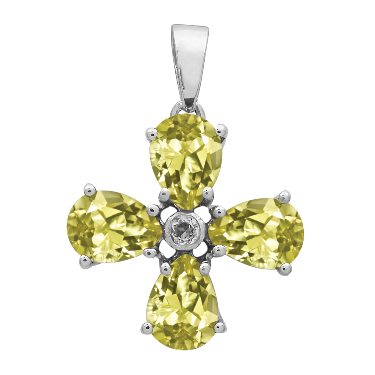 Floral Design Multi Choice Gemstone Pendant